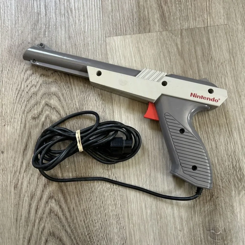 Nintendo Zapper Light Gun Controller Gray 1985 OEM Official Tested NES-005